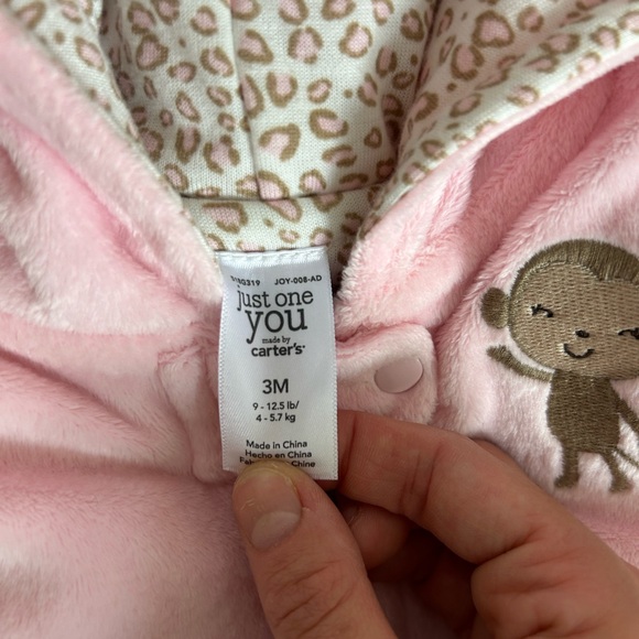 Carters warm onsie with monkey design - Picture 3 of 5